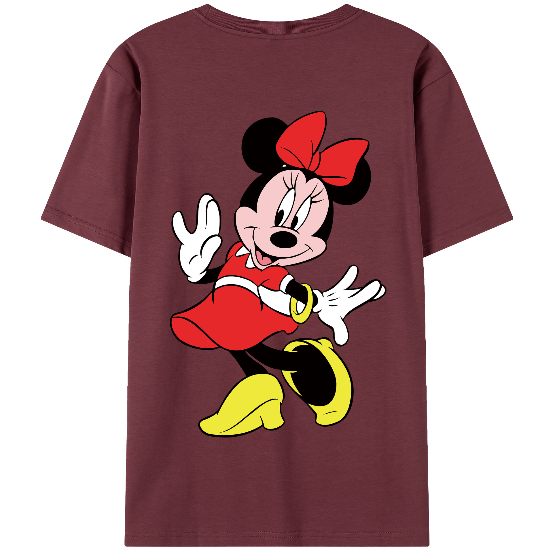 （画像用） ミッキーマウス Mickey Mouse 綿100％半袖Tシャツ（背面プリント）